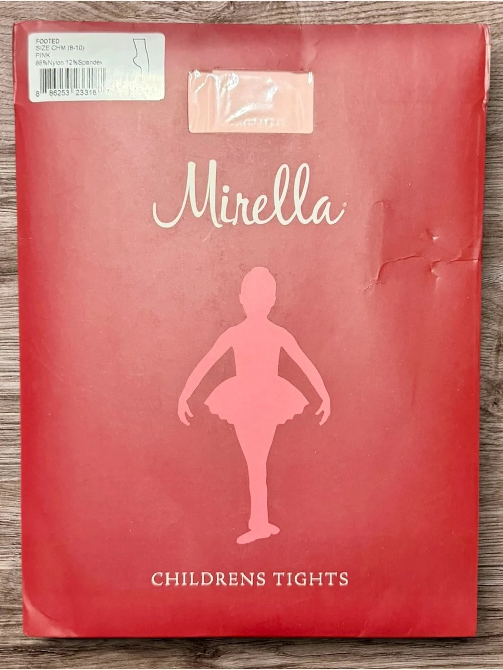 Mirella Dancewear Pink Children's Tights, Size CHM (8-10)